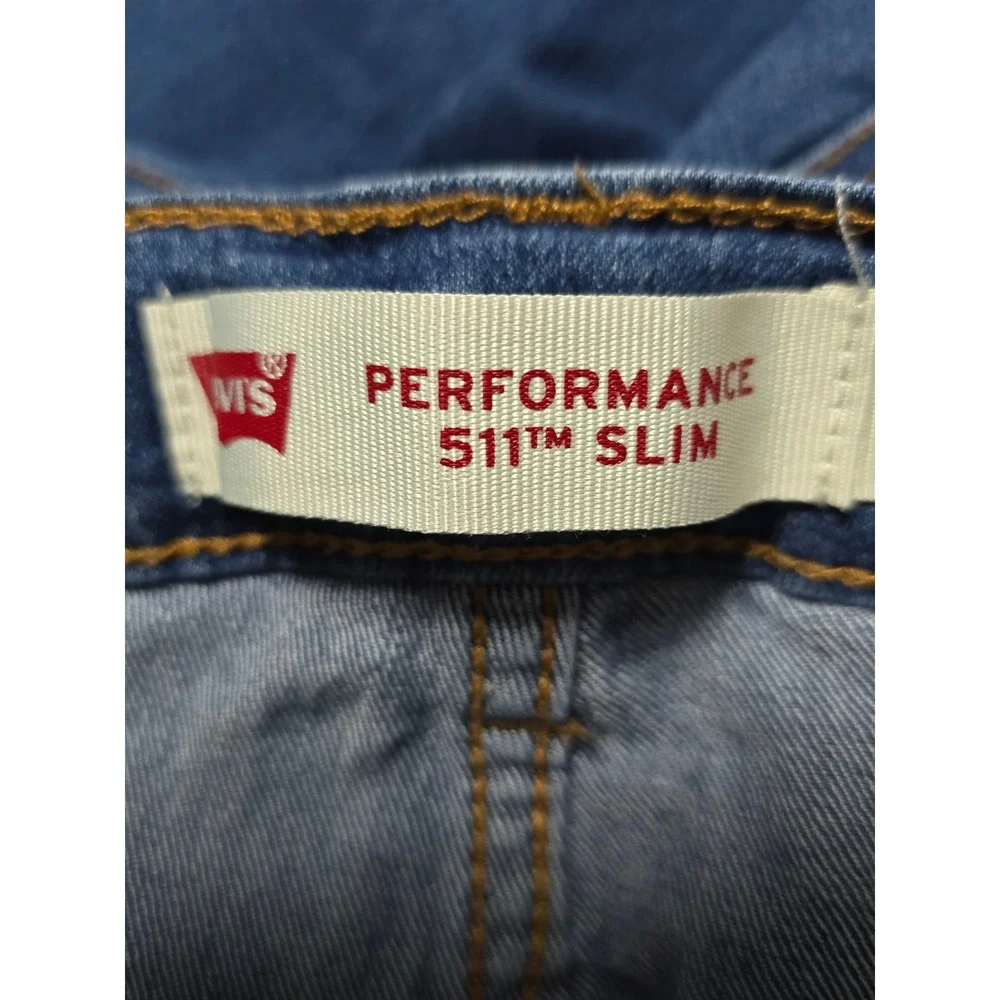 Levi's‎ 511 Slim Jeans Kids Size 18 Blue Excellent Adjustable Waist Performance